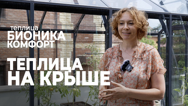 Теплица БИОНИКА на крыше жилого дома